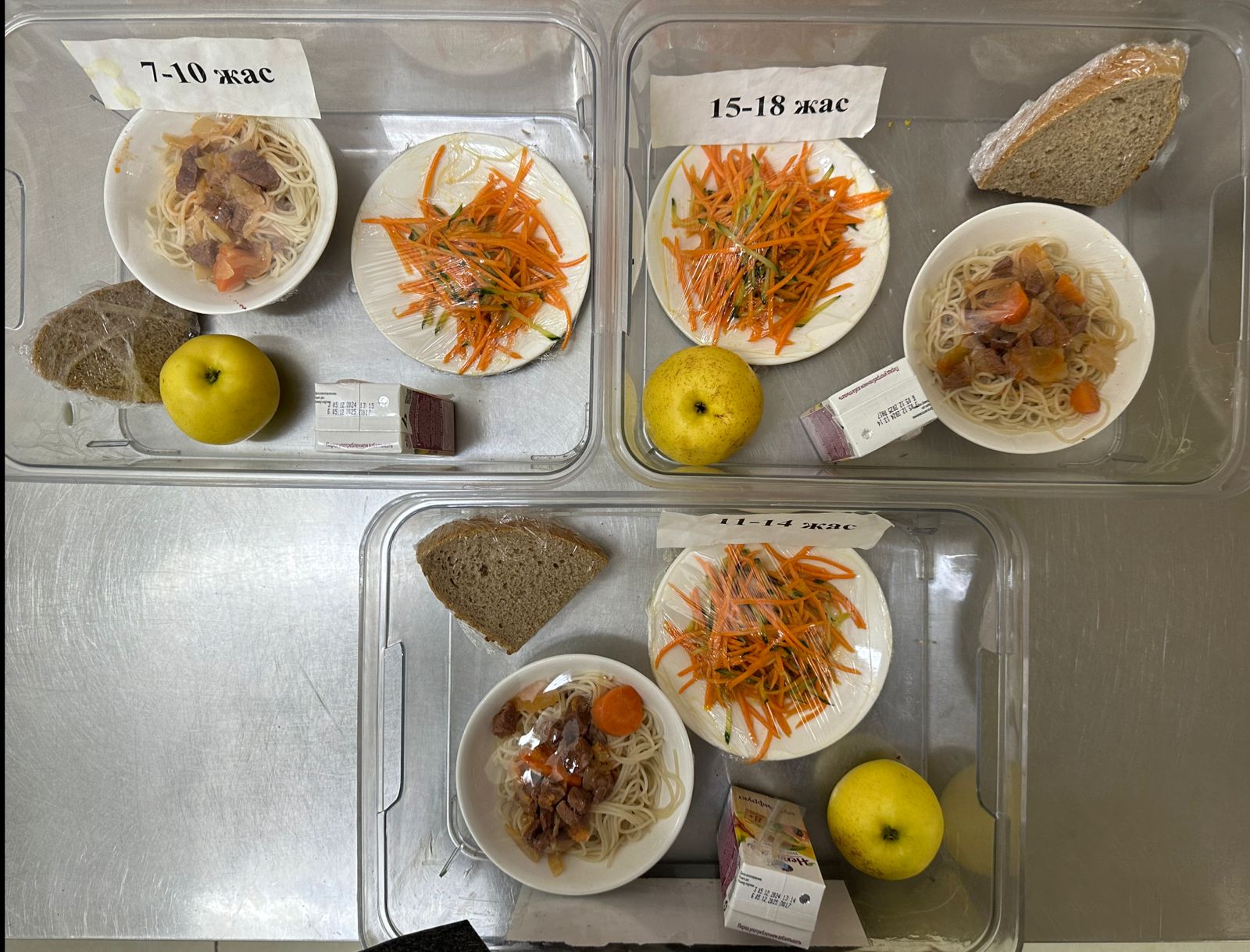 Ас мәзіріндегі тағамдар. 20.01.2025 ж.