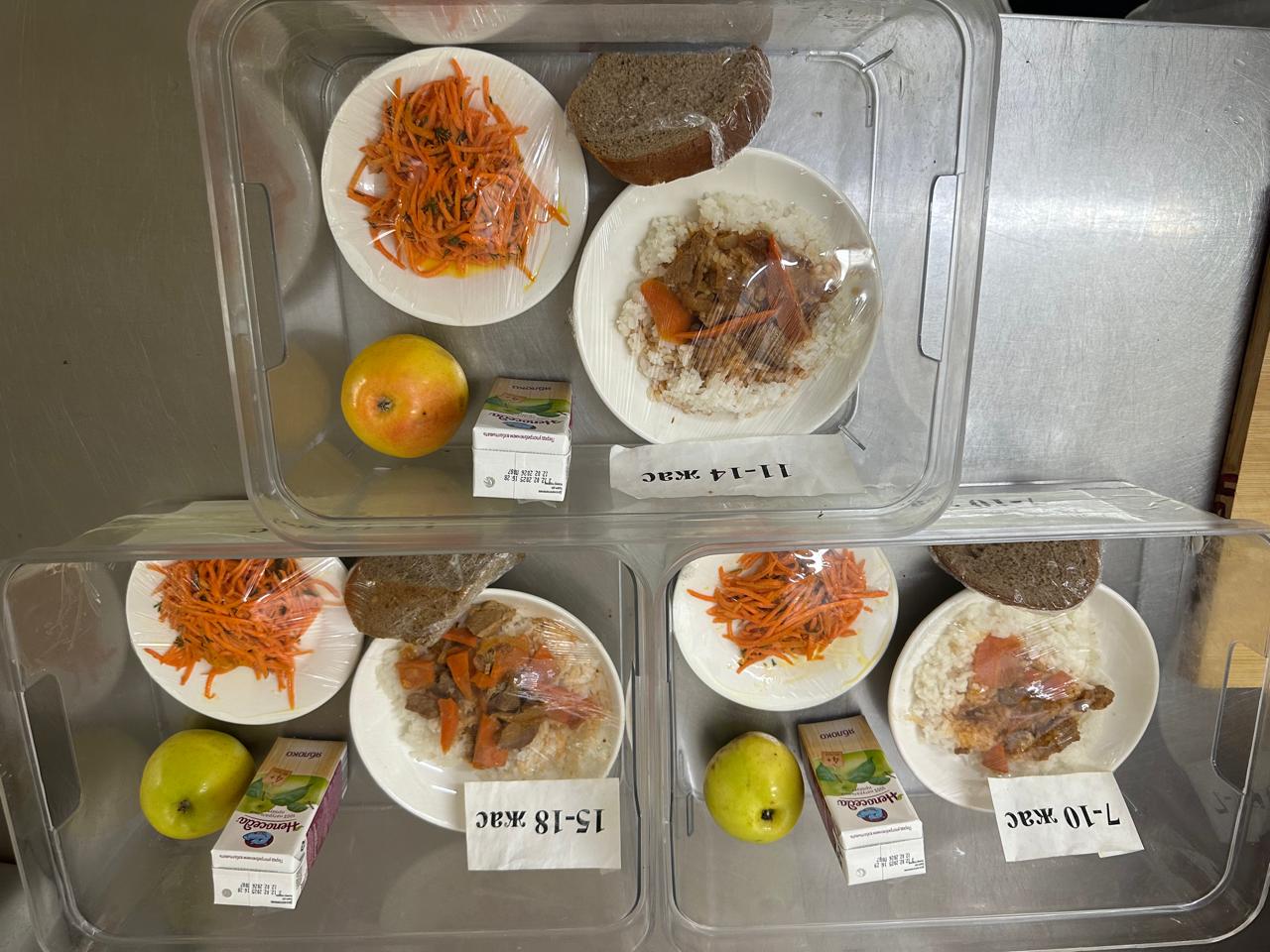 Ас мәзіріндегі тағамдар. 7.04.2025 ж.