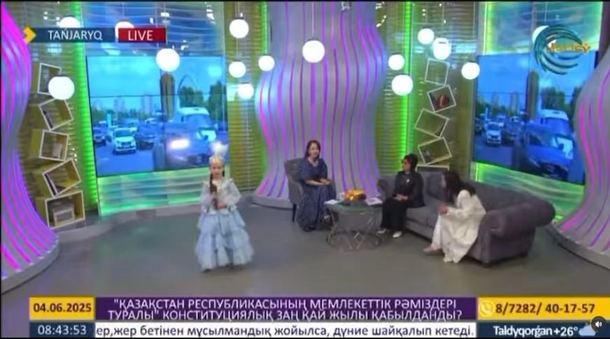 1 “Ә” сынып оқушысы Өмірхан Тоғжан Жетісу арнасына “Таңжарық бағдарламасы” тікелей эфирде