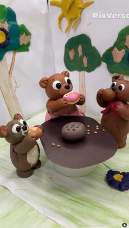 Ермексаздан жасалған кішкентай кейіпкерлерді ЖИ көмегімен қозғалту