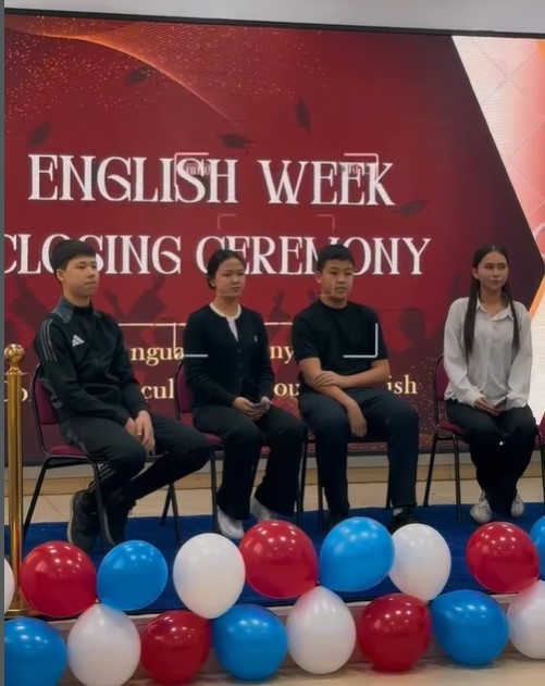 “Welcome to the world of English” тақырыбында өткізілген он күндіктің жабылуы